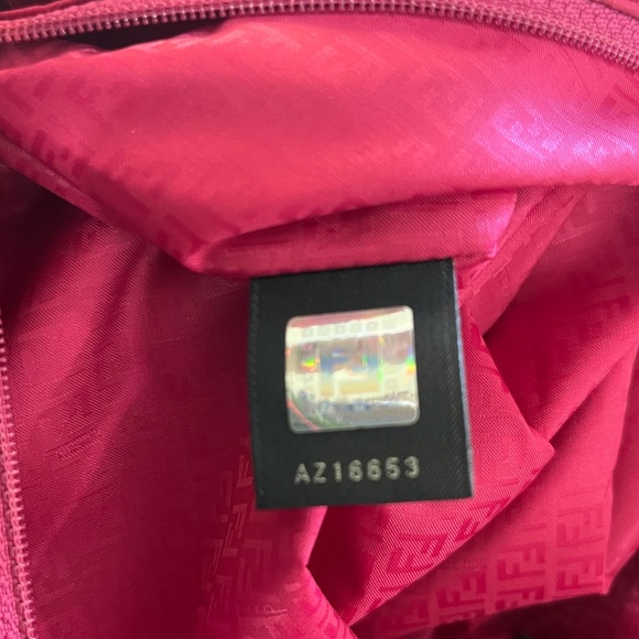 Fendi Zucca Roll Shopper tote large pink brown zipper closure - Picture 14 of 16